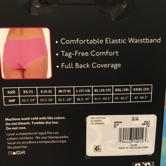 NEW, COTTON STRETCH, COMFORT WAISTBAND, SIZE MEDIUM (7-9) 10 PAIRS. - Picture 4 of 4